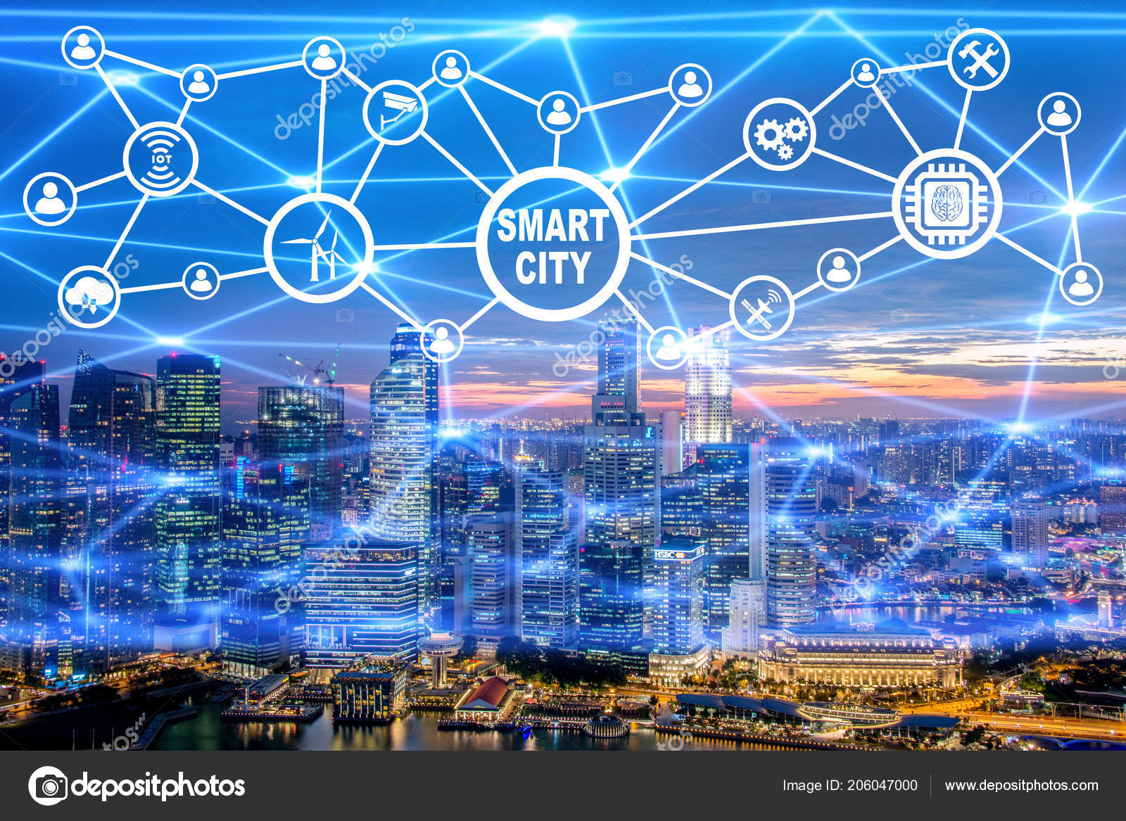 depositphotos 206047000 stock photo concept of smart city and e6382