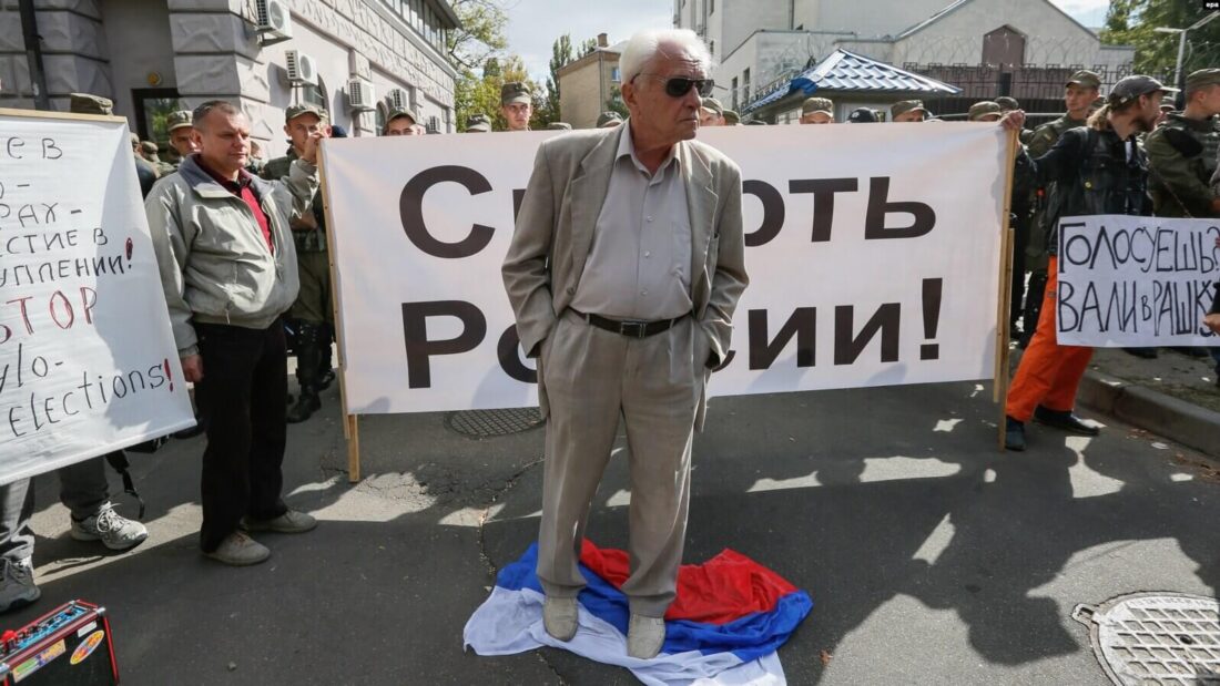 Степан Хмара на протесті