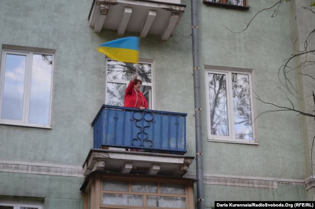 Люди в Донецьку виходили на балкони
