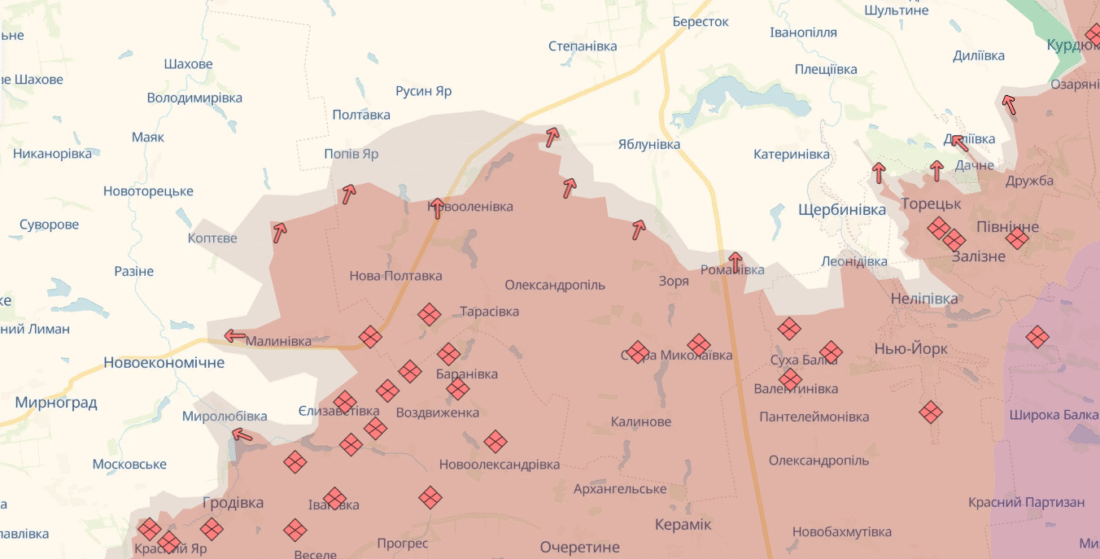 наступають